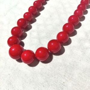 Red beaded necklace